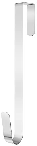U/ D Metal Christmas Wreath Hangers Magnetic Hook Hanger Xmas Door Decorations Wreath Hook for Front Door Outdoor Decoration (Silver,12 Inches)
