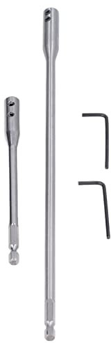 2 Stück Bohrerverlängerung Bohrerverlängerungsstange Bohrerhalter Sechskantschaftbohrer Verlängerungsstange mit Schraubenschlüssel für Schraubenmuttern