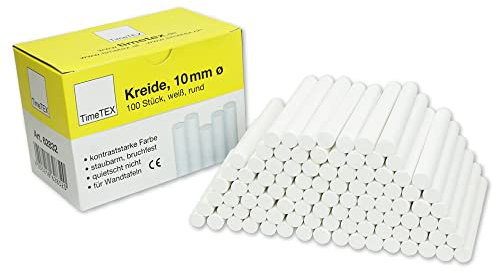 TimeTEX Kreide 10 mm ø - im 100er Pack - weiß - Tafelkreide 62832
