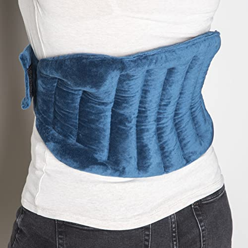 Cojín térmico de espalda en color azul para atar – 120 cm – Almohada de grano para microondas – Riñones espalda almohada terapia de calor