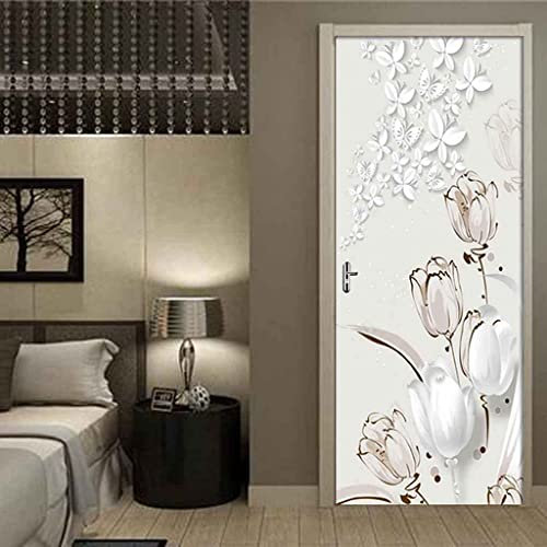 Pegatinas De Puerta Para Puertas Interiores Pensamiento Abstracto 80 X 200 Cm Pegatinas De Puerta 3D Impermeable Autoadhesivo Mural De Puerta Pvc Póster De Puerta Extraíble Diy Puerta Mural Pegatinas