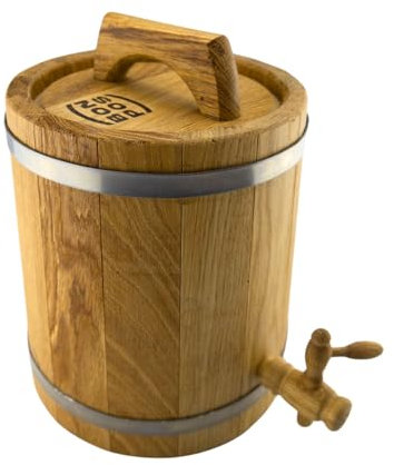 Botte in legno di quercia da 5 l, per liquori e vino