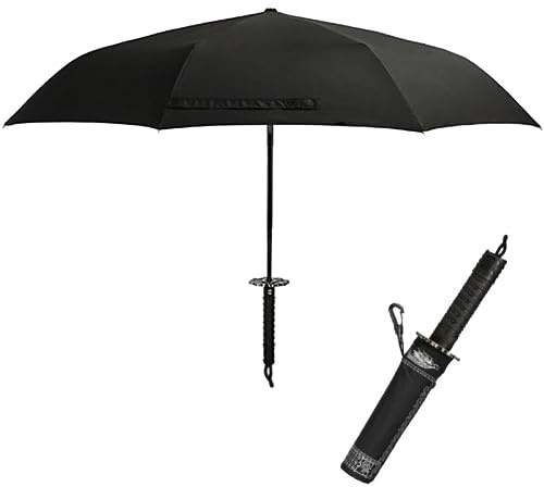 Danlai Regenschirm Im Japanischen Samurai-Schwert-Stil, Robust, Winddicht, Uv-Schutz, Automatischer Sonnenschirm, Faltbar, Windabweisend