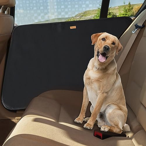MIGHTYDUTY Car Door Protector Dog 2 Pack Waterproof Washable Oxford Pet Car Door Covers from Dog Scratching for Most Cars Travel（Black）