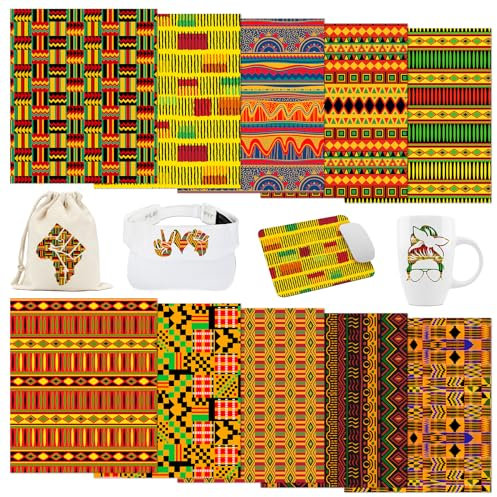 Tintnut Kwanzaa Kente Sublimation Ink Transfer Sheets 10 Sheets 12x10