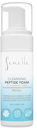 Senelle - Gesichtsreinigungsschaum mit Anti-Falten-Peptidkomplex und Vitamin E | Feuchtigkeitsspendender und pflegender Gesichtsreiniger mit beruhigender Wirkung