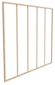 Vente-unique-Atelier-Glaswand - 150 x 130 cm - thermolackiertes Aluminium - Holzfarben hell - Bayview
