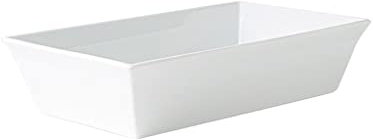 Porta Cubiertos Plato for servir, plato for servir, platos fríos, cubertería cuadrada de cerámica blanca, plato hondo for el hogar, cuenco for hornear, plato for hornear, cuenco for arroz al horno Pla