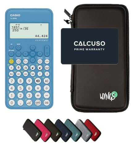 Casio fx-82NL inkl. WYNGS Schutztasche Schwarz - Wissenschaftlicher Taschenrechner - Basic Set