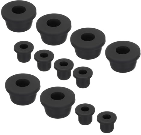 sourcing map T Shape Rubber Grommet Mount Dia 10mm/19.5mm,ID 6mm/10mm Seal Protection Cable Grommets Flexible for Cable Pipe