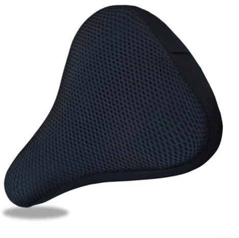 Sattelbezug aus atmungsaktivem 3D-Netzgewebe, weiches Kissen für Langstreckenfahrten (schwarz)