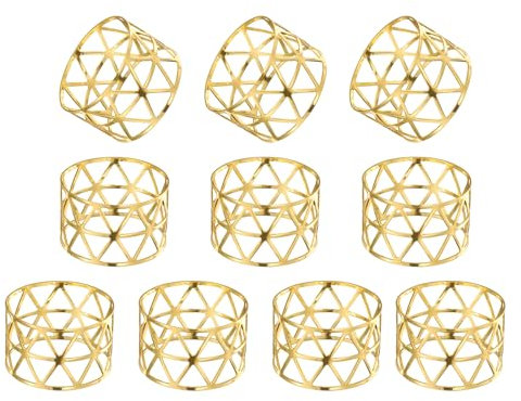 QUARKZMAN 12pz Ring per Tovaglioli in Metallo a Forma di Triangolo