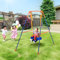 VEVOR 3-in-1 Toddler Swing Set with 4 Sandbags, Foldable Metal Stand, Easy to Assemble, Swingset Indoor/Outdoor for Kids Aged 3+, Blue+Yellow, 9.35 kg