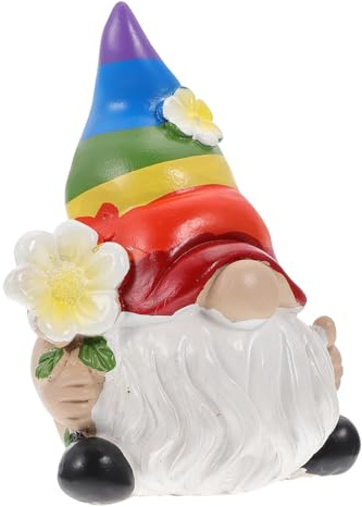 TOPPERFUN Escultura De Duende De Adorno De Jardín Exterior Decoración Miniatura para Patio y Balcón Figura Lifelike De Duende Accesorio Único para Paisaje y Jardín