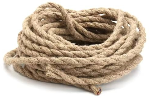 Lampkabel textilkabel ledning dammkabel 2-ledare retro, vintage - elektrisk kabel hängledning - lampkabel hängande flätad | 5 meter