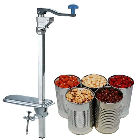 NVYAZJ Apriscatole Manuale, Apriscatole Rotante da Tavolo, Maniglia Liberamente Regolabile, Base Solida a Forma di U, Lunghezza Totale 750 Mm per Ristorante, Bar, Hotel, Casa