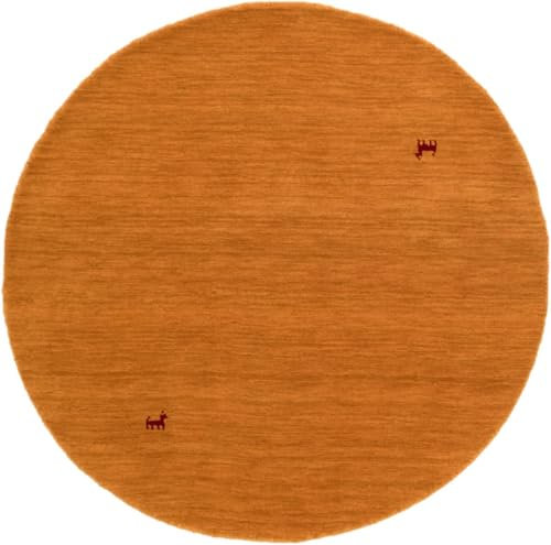 Nain Trading Loom Gabbeh Orange 200x200 Modern Orientteppich Rund Teppich Wolle Indien