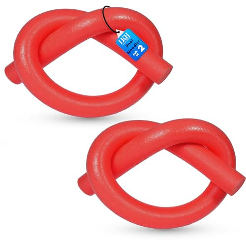 LKH Swimming Pool Noodles Pack of 2 – 145CM Long Floating Foam Noodles for Kids & Adults - Lightweight, Swim Support & Water Fun Accessory