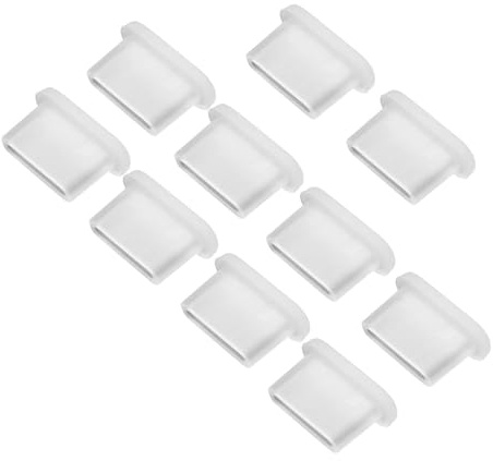 Generico Tappo di Polvere -10 coperture di Porta di Ricarica di Tipo C in Silicone, Tappo Anti-poltine per Telefono e Tablet | Caricamento del Tappo della Porta per Laptop per Computer Fotocamera, m