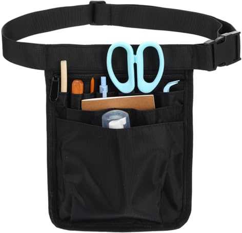 HJZHII Pochette de taille de serveur, organisateur de taille de serveur de restaurant avec ceinture réglable, sac d'argent utilitaire, sac de rangement de tablier de serveur pour restaurants, hôtels
