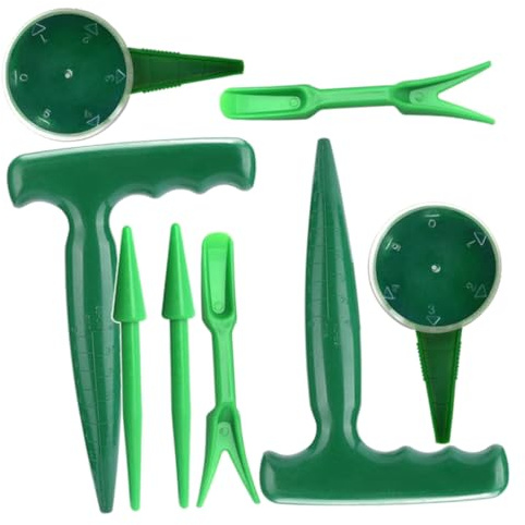 UKCOCO 8pièces Épandeur de Semis pour Pelouse Portable et Outil de Jardinage avec Vitesses Réglables Distributeur de Graines Plastique