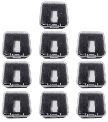 YUNGLOO Estuche para tocadiscos para tocadiscos, soporte para tocadiscos, tocadiscos, fonógrafo, caja de almacenamiento transparente para 5/10 unidades, b