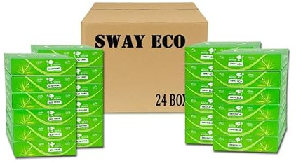 Ultra Soft Facial Tissues, 3-Ply, 24 Boxes (90 Sheets per Box), Bulk Pack, Strong & Gentle Tissue Paper for Home, Office & Family Use – White