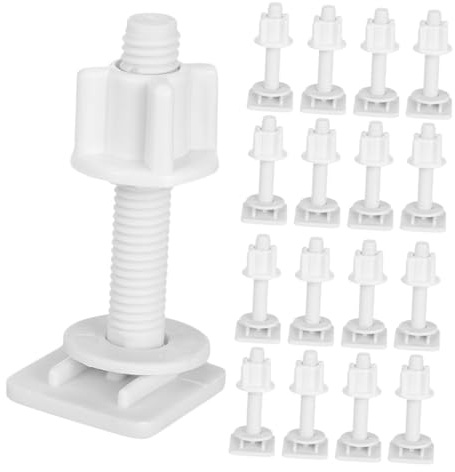 DIYEAH 20 pièces Lot de Vis et Écrous Plastiques pour Fixation Abattant Wc Démontage Facile Maintien Solide et Design pour Salle de Bain