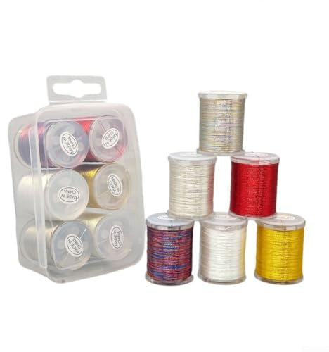 Filo per legare le mosche 150D, 6 bobine da 100 m ciascuna, perfetto per lavori artigianali efficaci per ninfe e mosche da pesca