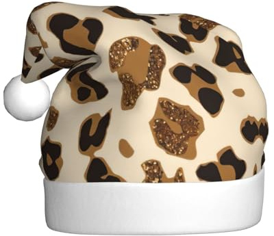 VCzsdff Tier-Leoparden-Druck, Unisex, Erwachsene, jährliche Zeremonie, 1 Stück, Weihnachts-Stirnbänder, Dekoration, Weihnachtsbaum, Schneemann, Nikolausmütze