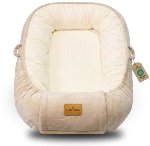 FLUFFORA® Baby Nest Pod for Newborn, Portable Baby Lounger 0-12 Months | OEKO-TEX, Breathable, Portable Baby Cot Bed for Travel, Newborn Essentials, Baby Cot Bed, Next to Me Crib Alternative