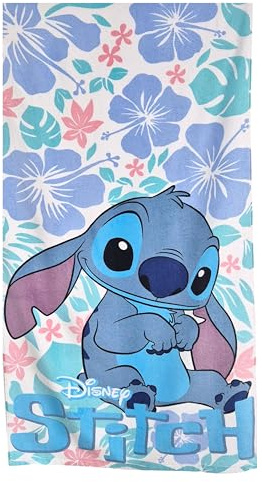 Theonoi Disney Lilo und Stitch - Asciugamano da bagno per bambini, 70 x 140 cm, 100% cotone, per ragazzi e ragazze, standard Öko Tex