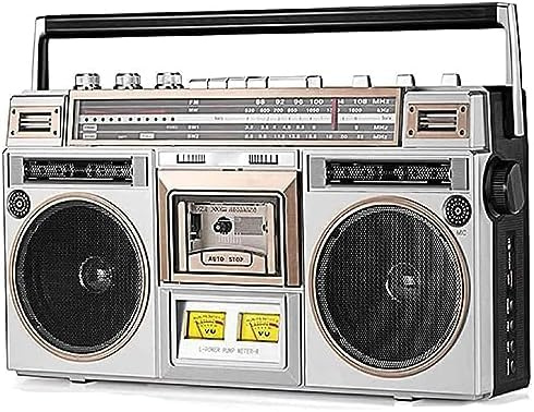 Klassisk 80-talsstil retro boombox CD-bandspelare, retro Bluetooth-kassettspelare med Fm och Dab+ radio, USB-inspelning, kassettspelare radio, kassettinspelare för familjesammankomst resor