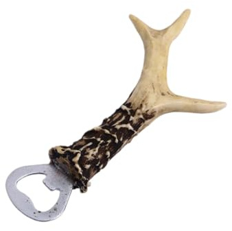VALICLUD Ouvre-bouteille Décapsuleur Forme de Bois de Cerf en Résine Beige, Solide et Facile à Nettoyer, pour Bouteilles de Bière, Style Américain