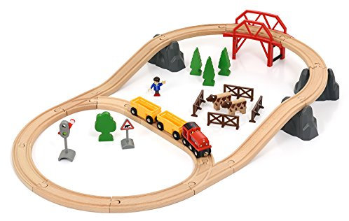 BRIO World AB 33909 - Countryside Hill Set, Bahnset, mehrfarbig