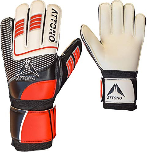 ATTONO Torwarthandschuhe Kinder Torwart Handschuhe Fingersave in 5 Fingern inklusive Daumen