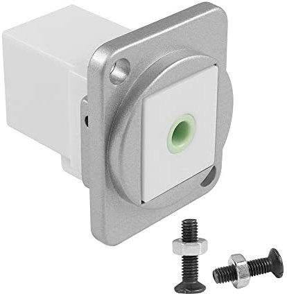 QIANRENON 3.5mm Stereo Panel Mount Adapter TRS 1/8 Buchse auf Buchse Audio Connector, 3.5mm Buchsen Koppler Modul, XLR Panel/D-Typ Panel Mount, für Stereo Kabel Lautsprecher Kopfhörer