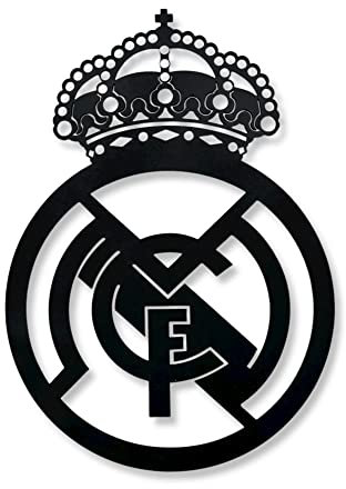 DIGIDU | Cuadro Escudo R.Madrid Madera, Decoración Moderna para Hogar, Habitación, Salón, Regalo Original para Entrenador de Futbol.