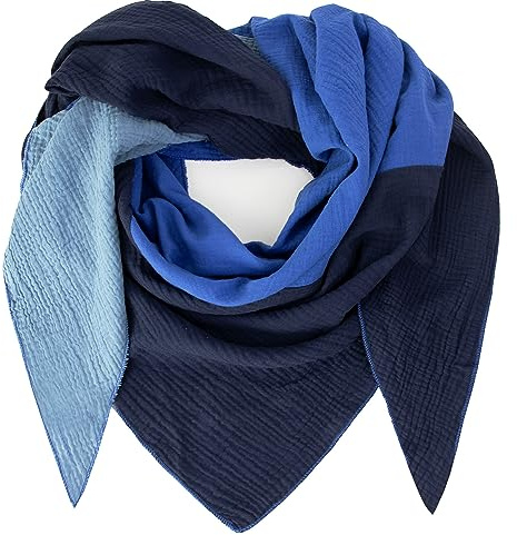 Glamexx24 Damenschal Damenhalstuch viele Farben Unisex Dreiecksform Herbstschal Sommerschal dünner Schal Weich viele Farbkombinationen Leichter Schal