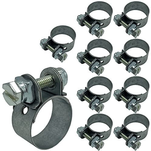 10x Bremsschlauchschelle 15mm breit 25mm Ø DIN 3017 Druckluft LKW Auflieger Anhänger Bremsschlauch