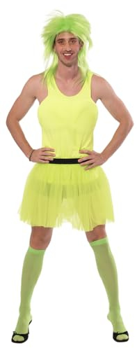 Rubies Bailarina Verde para Adulto, Top con Pechos, Tutu y Calcetines, Oficial Despedidas de Soltero, Disfraz despedida Soltero hombre, Fiestas, Cumpleaños