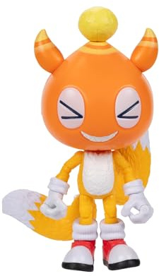 Sonic 3 The Hedgehog | Officiell Sega-licens | Ledbar Chao Mascot Tails-figur | 12,7 cm | Leksak för barn | För fans i alla åldrar | Samlarfigur | Realistiska detaljer | Från 3 år