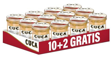 Cuca Filetes de atún claro en aceite de oliva, 12 tarros de 180gr