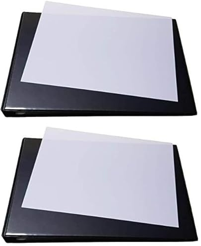 PS-Handelshaus 2x Ringbuch A4 Schwarz Querformat Ordner mit Sichttasche | 2er Set A4 Ordner in Schwarz Querformat mit Drahtniederhalter & transparenter Einschubtasche auf der Vorderseite.