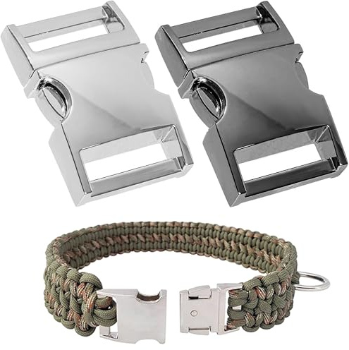 DHER Sidofrigörande spännen Metallspännen, Reservväska Spänne, Bältesspänne Fastsättning, för Paracord-armband, Hundhalsband, Ryggsäck, Till, 25mm
