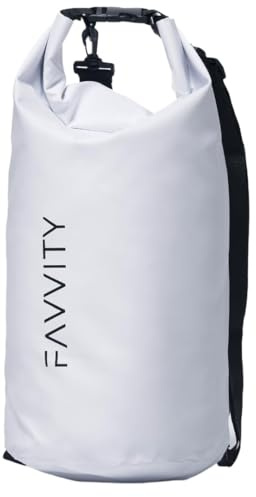 Favvity Dry Bag Wasserdicht | Drybag SUP Tasche Trockensack & Seesack [Wetbag mit Reißverschluss + Schultergurt] wasserdichte Tasche für Boot Kajak Stand Up Paddle Strand Schwimmen Bootszubehör | 20L