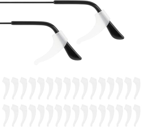 WLLHYF 16 Paar rutschfeste Silikon-Ohrclips für Brillen, Ohrbügel-Halter