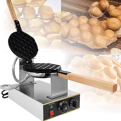HXLDZOU Commercial Waffle Maker, 1400w Electric Non-stick Egg Waffle Maker, 50-250℃ Adjustable Temperature, Suitable for Commercial Cafe Restaurant