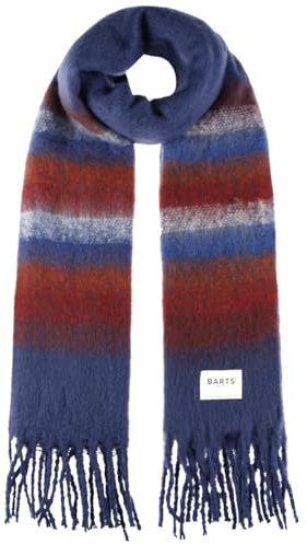 Barts Tylur Soft Schal Damenschal Winterschal Fransenschal Damen - mit Fransen Winter Herbst-Winter - One Size dunkelblau