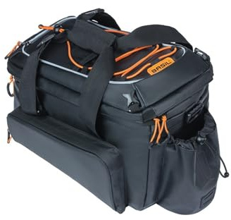 Basil Miles XL Pro Gepäckträgertasche - MIK inkl. - 9-36L - Schwarz Orange